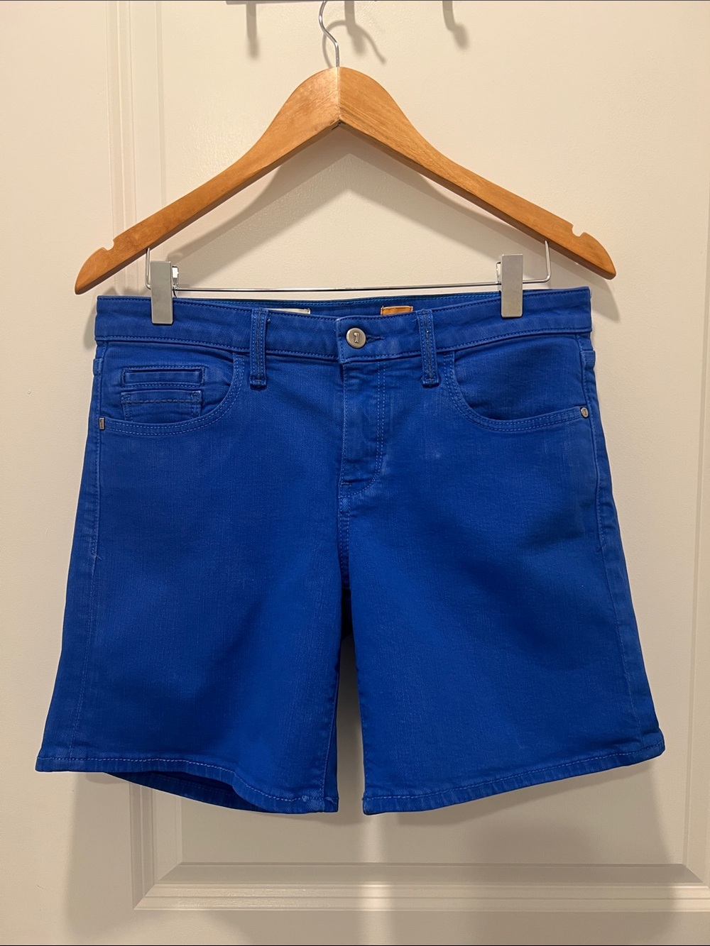 Anthro Pilcro and the Letterpress denim shorts, Royal Blue Sz 28 Very good cond